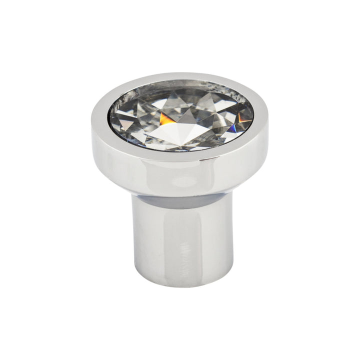 Top Knobs - Wentworth Crystal Round Knobs 1 1/8" Polished Chrome