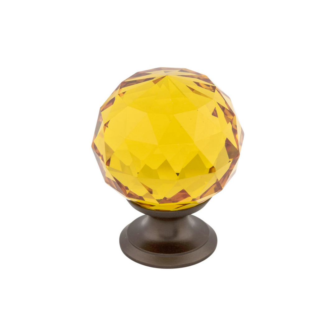 Top Knobs - Amber Crystal Round Knobs 1 3/8" Oil Rubbed Bronze