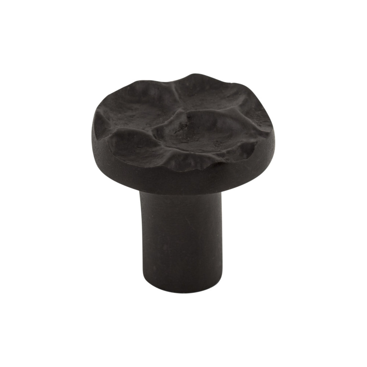 Top Knobs Cobblestone Round Knob in Coal Black