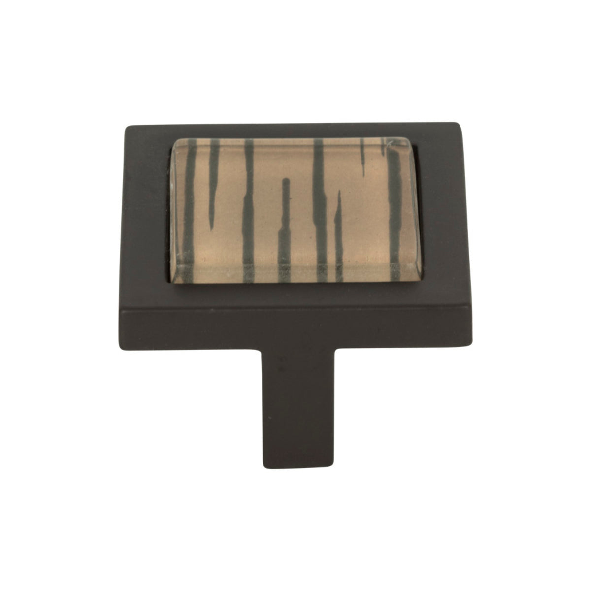 Atlas - Spa Brown Tiger Square Knobs Aged Bronze