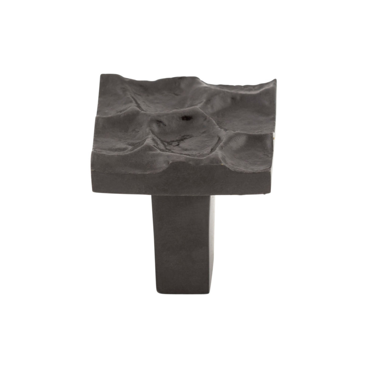 Top Knobs Cobblestone Square Knob in Coal Black