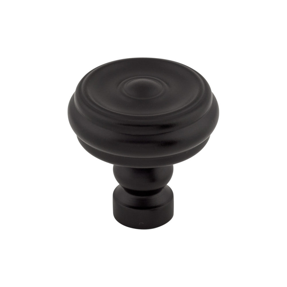 Top Knobs - Brixton Button Round Knobs Flat Black