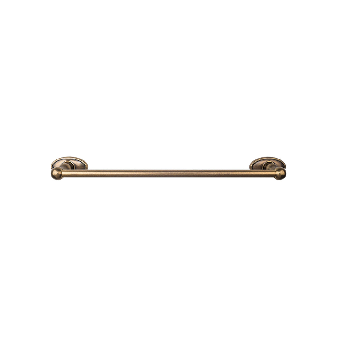 Top Knobs - Edwardian Bath Towel Bar Single - Oval Backplates 30" German Bronze