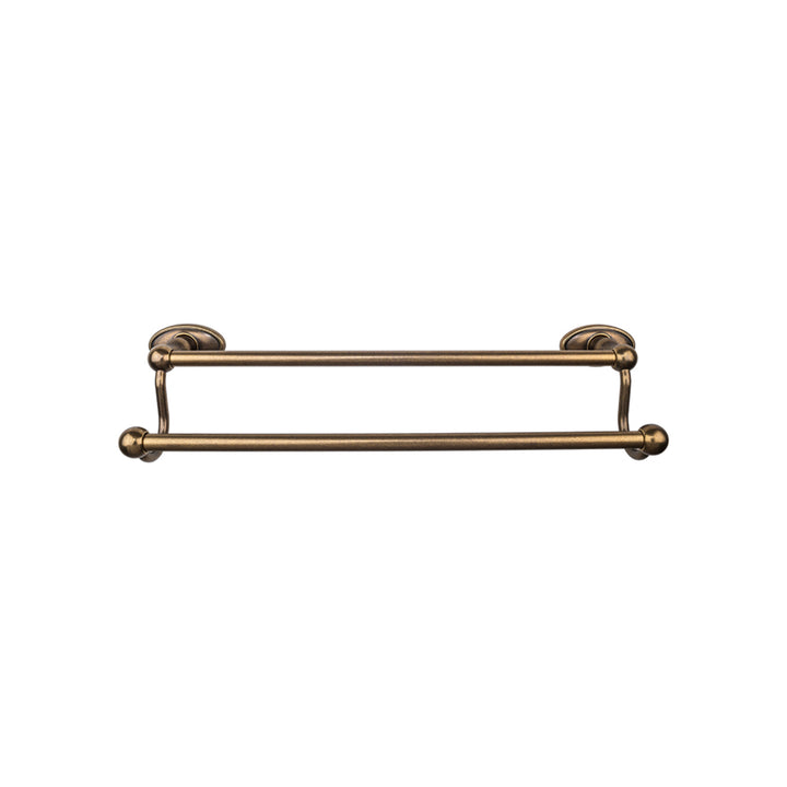 Top Knobs - Edwardian Bath Towel Bar Double - Oval Backplates 30" German Bronze