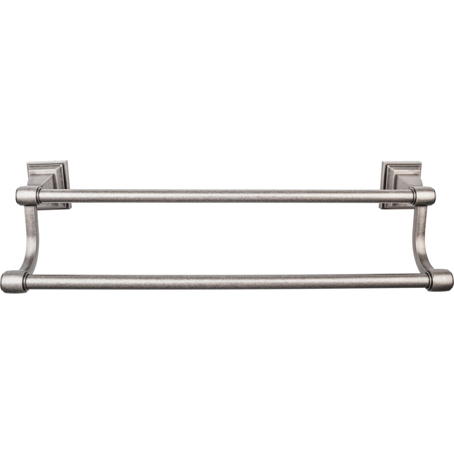 Top Knobs - Stratton Bath Towel Bar Doubles 30" Antique Pewter