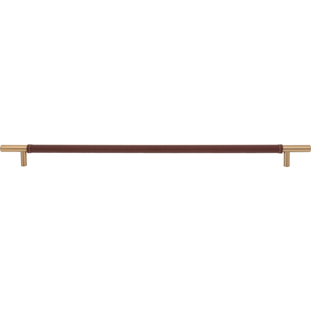 Atlas - Zanzibar Brown Appliance Pull Leathers Warm Brass