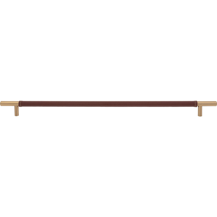 Atlas - Zanzibar Brown Appliance Pull Leathers Warm Brass