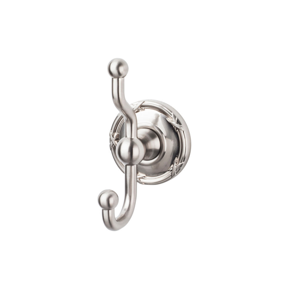 Top Knobs - Edwardian Bath Double Hook Ribbon Backplates Brushed Satin Nickel