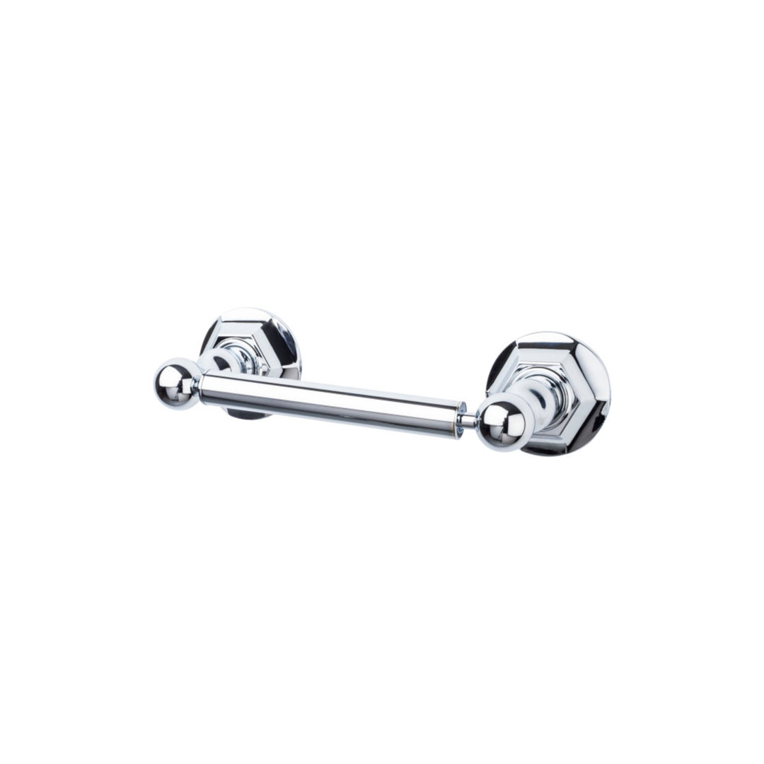 Top Knobs - Edwardian Bath Tissue Holder Hex Backplates Polished Chrome