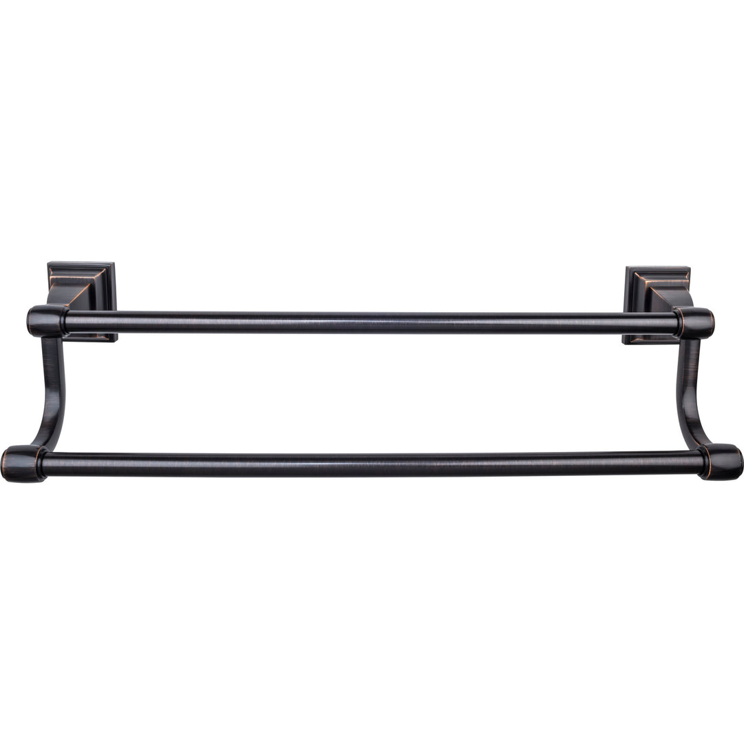Top Knobs - Stratton Bath Towel Bar Doubles 18" Tuscan Bronze