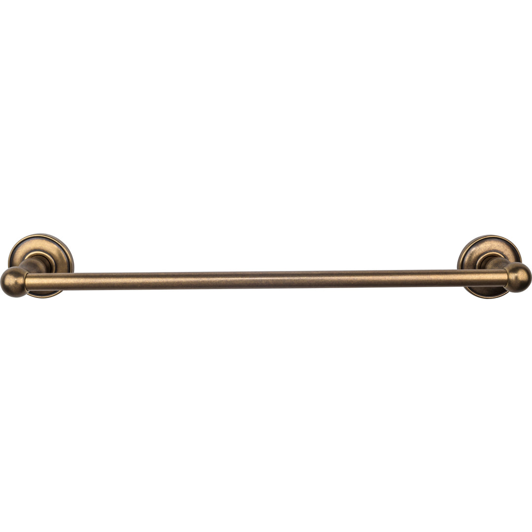 Top Knobs - Edwardian Bath Towel Bar Single - Plain Bplates 18" German Bronze