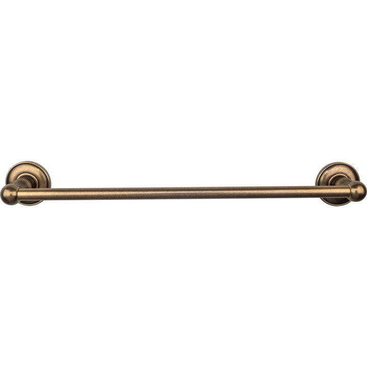 Top Knobs - Edwardian Bath Towel Bar Single - Plain Bplates 18" German Bronze
