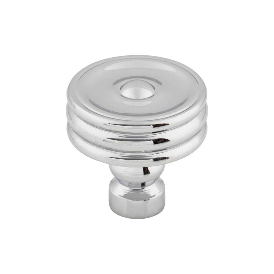 Top Knobs - Brixton Ridged Round Knobs Polished Chrome