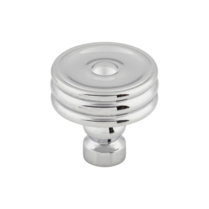 Top Knobs - Brixton Ridged Round Knobs Polished Chrome
